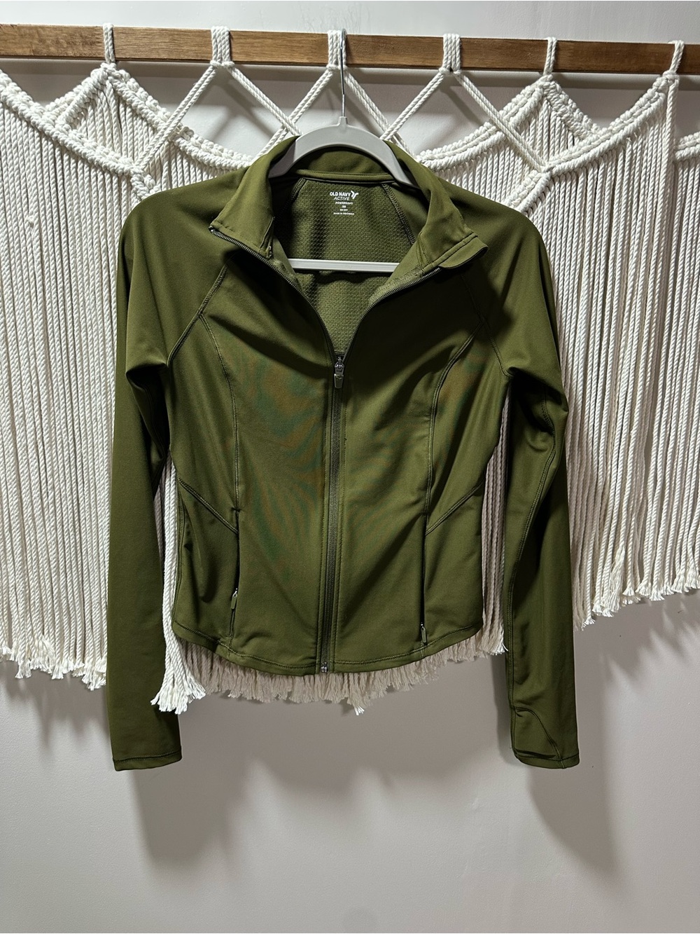 Old Navy Olive Utility Full-Zip Jacket